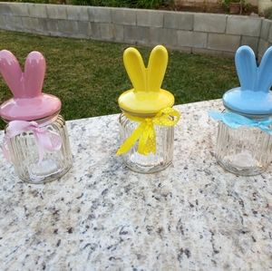 Bunny ear glass Canisters